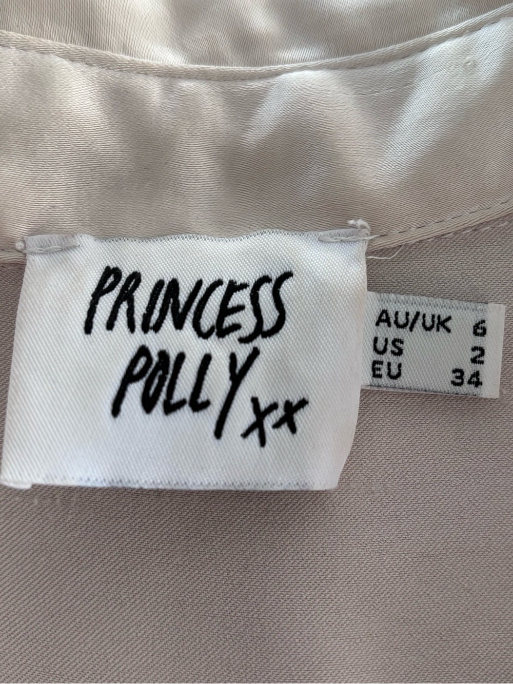 Princess Polly Off White Satin Button-Up Top - Picture 5 of 11